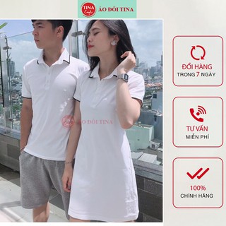 Áo Váy Đôi Nam Nữ Cổ Bẻ Set Đồ Đôi Đẹp Chất Thun Cotton 100%