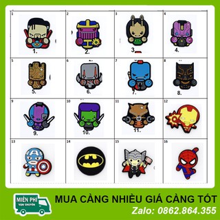 Combo 100 sticker Marvel và 50 Sticker Lò Xo  Gắn Dép