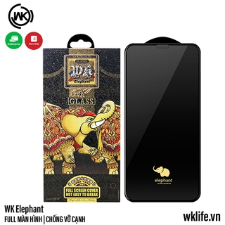 Cường Lực iPhone Chống Vỡ Cạnh WK Elephant Con Voi Full Màn