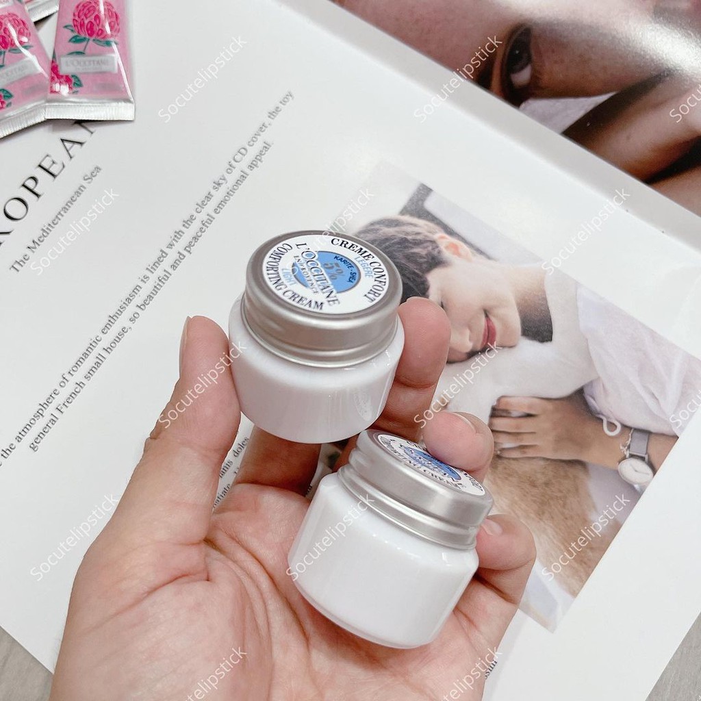 Kem dưỡng bơ hạt mỡ cho làn da nhạy cảm siêu khô L'occitane 5% Light Comforting Cream 7ml
