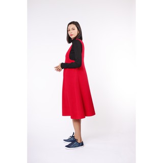 Đầm yếm nhung thu đông xuất Nhật