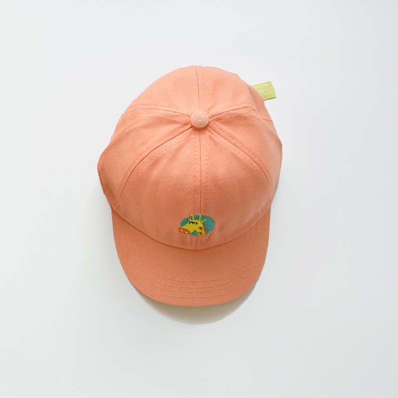 Mũ lưỡi trai vải cotton thêu họa tiết hoạt hình dễ thương thời trang mùa hè cho bé