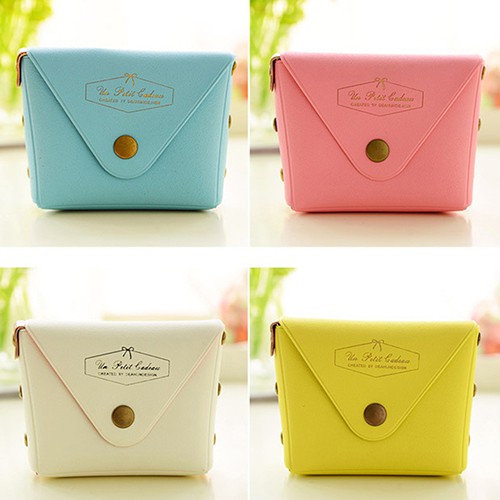 Eye EYe❀Ví Mini Đựng Tiền Xu Màu Sắc Ngọt Ngào Dễ Thương Giá Đỡ