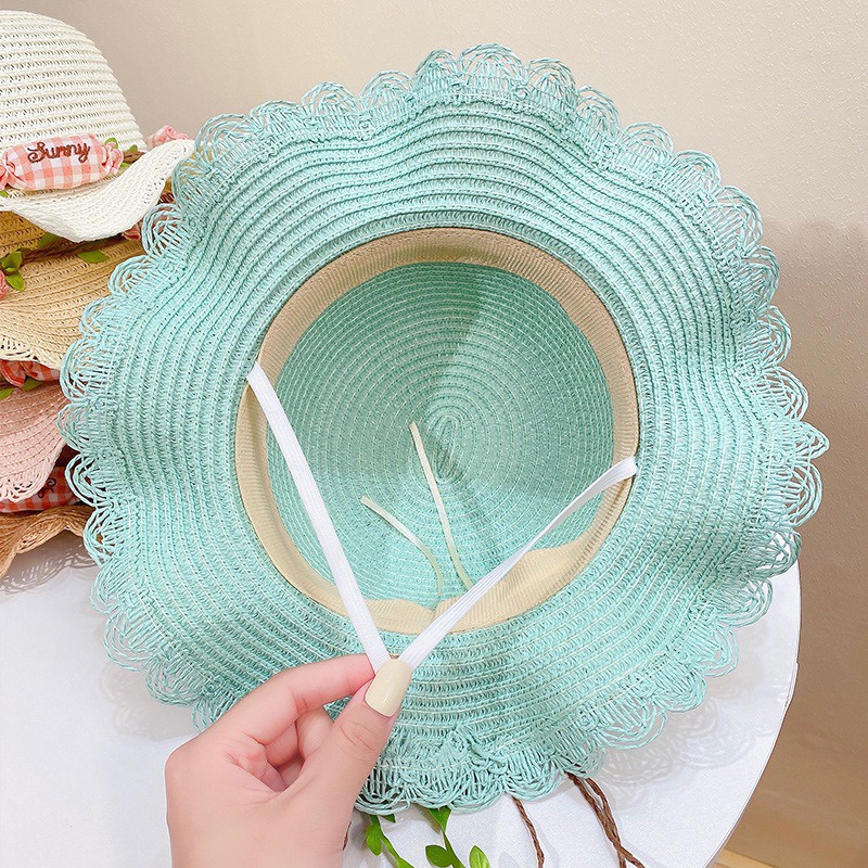 Nón Cối Rộng Vành Che Nắng Dễ Thương Cho Bé Gái