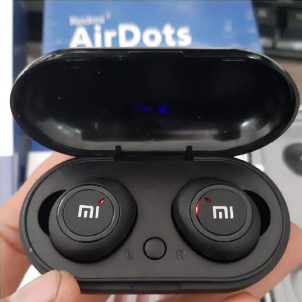 Tai Nghe Bluetooth AirDots Redmi2 Đen True Wireless Công Nghệ 5.0 Kèm Đốc Sạc ,Cảm Biến Tự Động Kết Nối | BigBuy360 - bigbuy360.vn