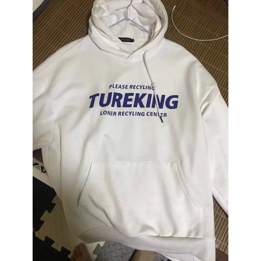 (HÀNG ORDER) ÁO HOODIE TUREKING FORM RỘNG CÓ NÓN HÀN QUỐC MÀU TRẮNG