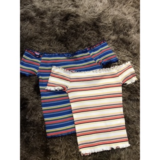 Croptop sọc Forever21 hai màu độc lạ.