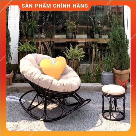 Ghế Papasan Bập Bênh Thư Giãn Đọc Sách - Phong Cách Châu Âu