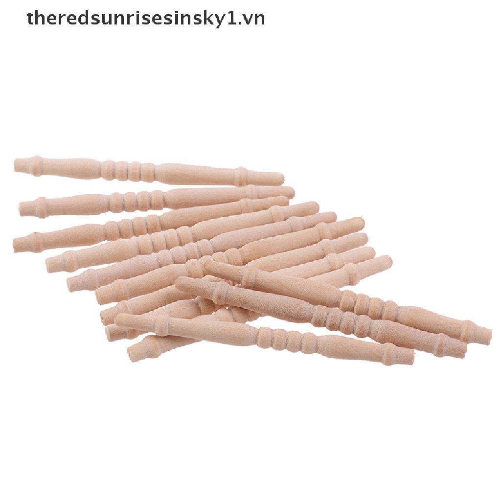 Set 12 mô hình cầu thang gỗ 1:12 trang trí nhà búp bê DIY