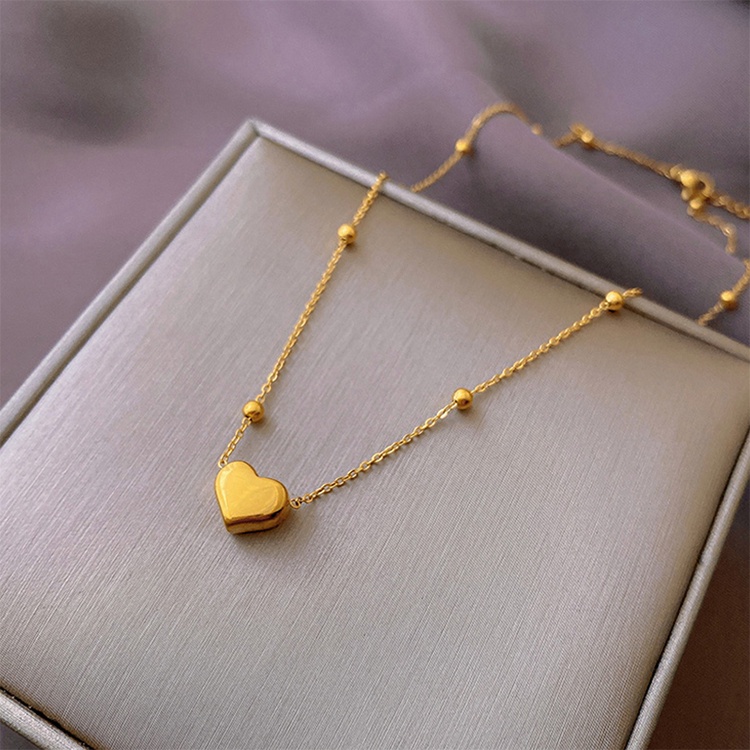 Vòng cổ Mạ Vàng 18K Mặt Hình Trái Tim