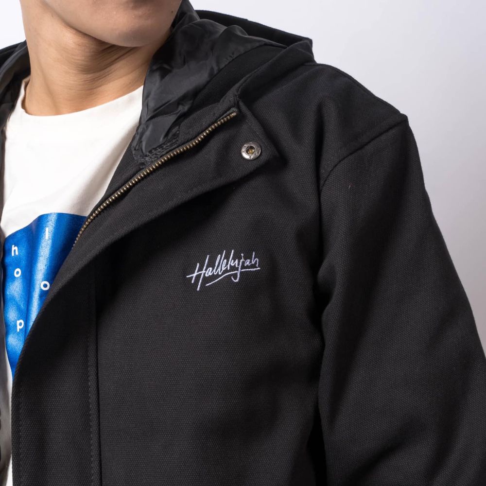 Áo khoác nam nữ kaki JKSG, jacket unisex Hallelujah có lớp lót dù bên trong, áo khoác có nón, áo khoác chống nắng tốt