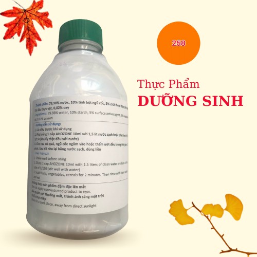 Nước rửa rau củ quả Ahozone Quy Nguyên 500ml