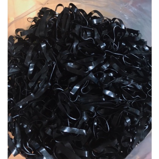 Set Dây Buộc Tóc Chun Đen 50gr Siêu Dai Tiện Lợi Nịt Buộc Tóc Chun Đen