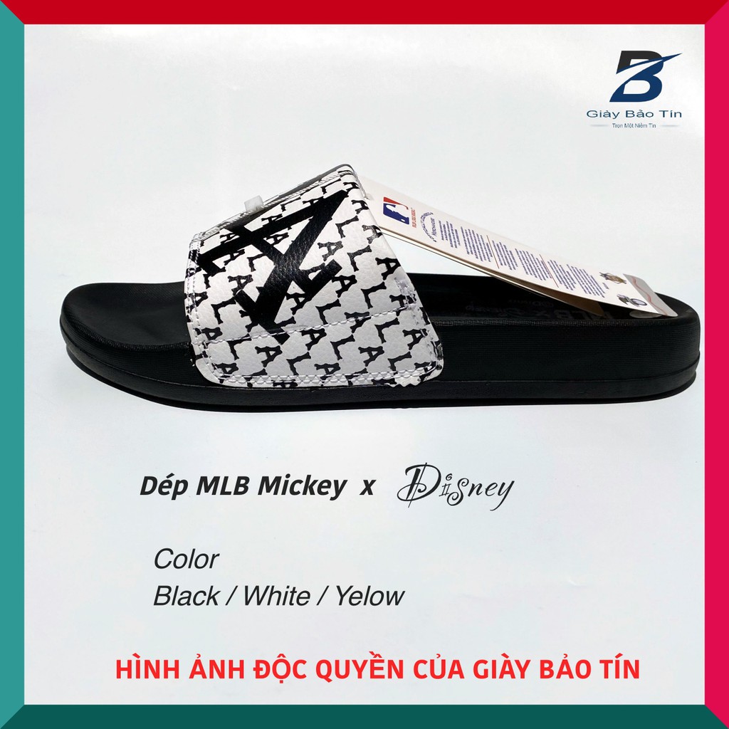 Dép Unisex thời trang cao cấp, dép Nam Nữ quai ngang, tem chuột Mickey ngộ nghĩnh, đáng yêu  .