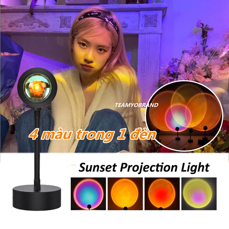 Đèn Sunset 4 màu trong 1 Q08 quay tiktok - Đèn hoàng hôn, sunset chụp hình