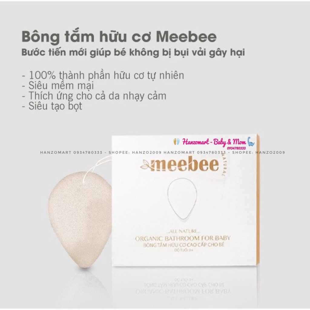 Muối tắm thảo dược Meebee cho bé Tặng kèm bông tắm siêu tiện lợi cho trẻ sơ sinh