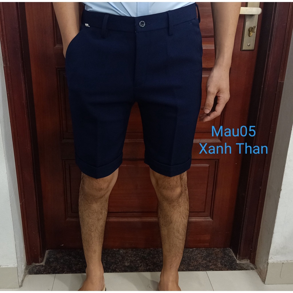 Quần Short âu HÀNG CAO CẤP quần short nam 5 màu thời trang cao cấp chất vải lụa co giãn