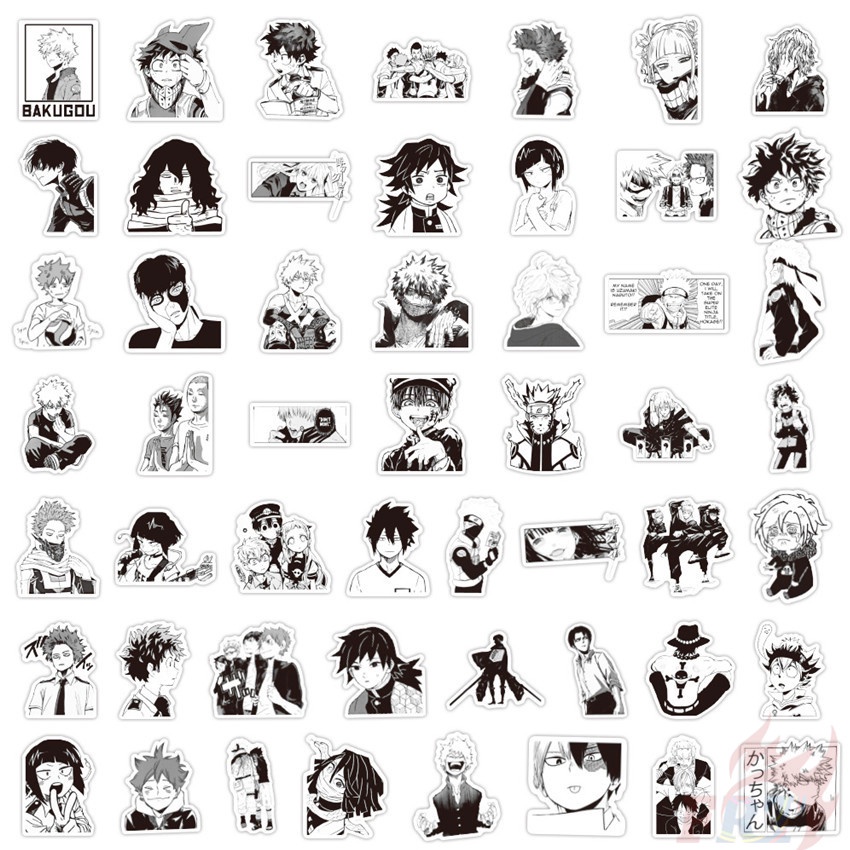 Set 100 miếng dán trang trí chống thấm nước họa tiết hoạt hình đáng yêu