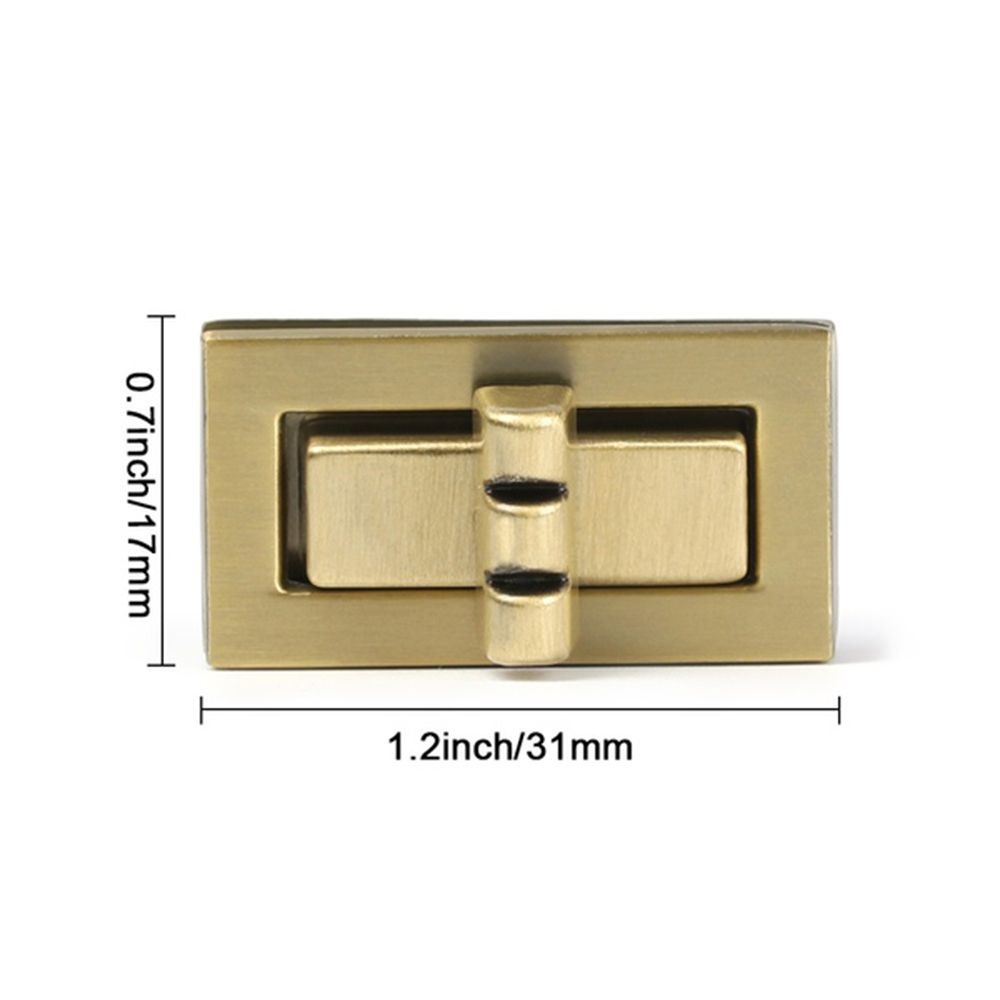 Nút khóa xoay hình chữ nhật bằng kim loại chống gỉ sét 4 màu tùy chọn phụ kiện túi xách DIY cho nữ