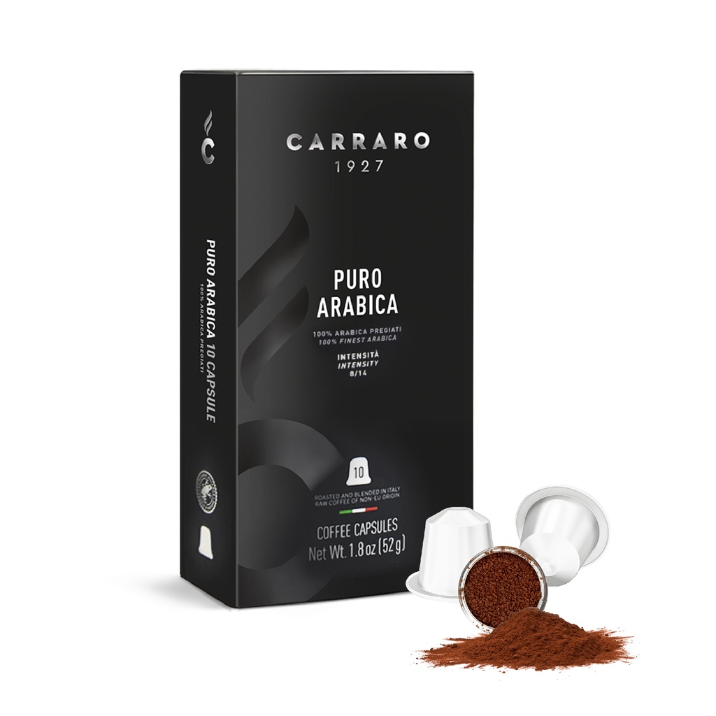 [Mua kèm -49%] Combo 3 Cà phê viên nén Carraro Puro Arabica - Nhập khẩu chính hãng 100% từ thương hiệu Carrano,Ý