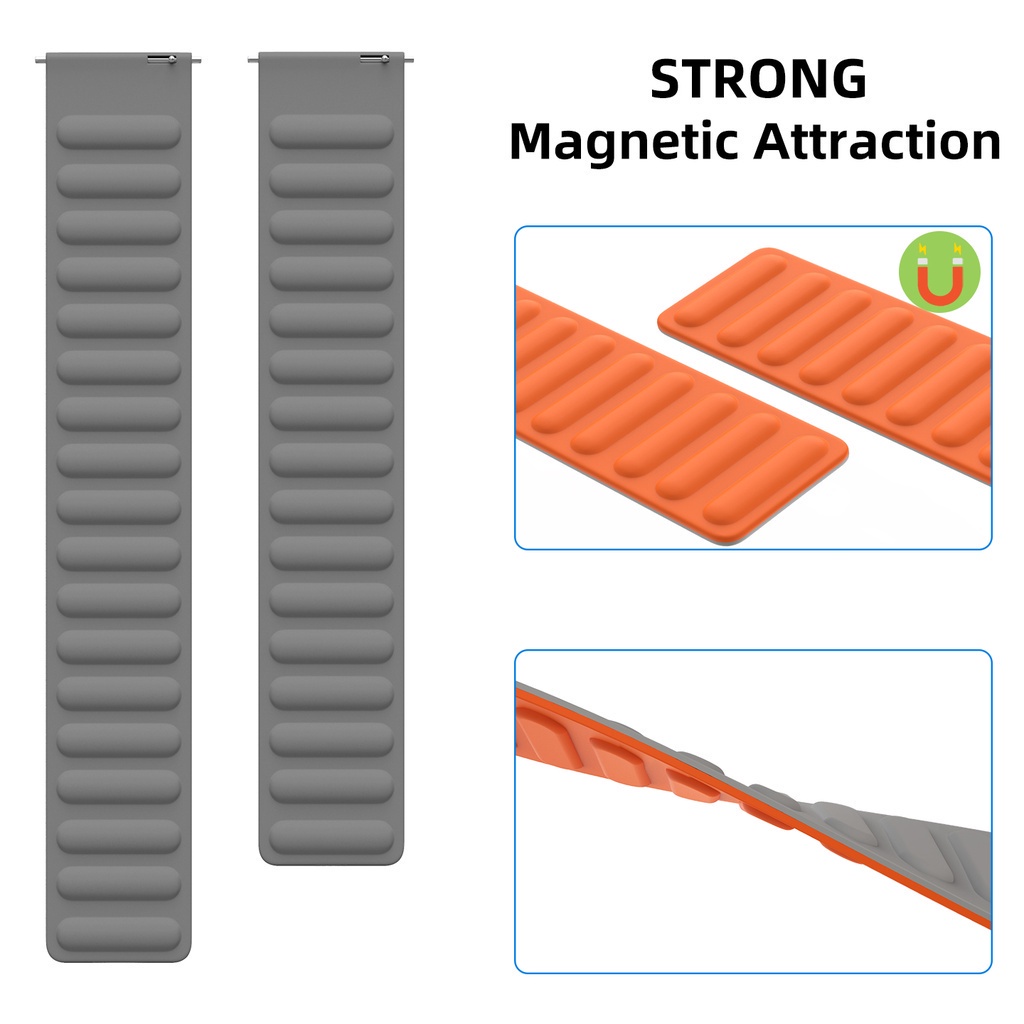 Dây Đeo Silicon Có Nam Châm 20 22mm Cho Garmin Forerunner 255 158 55 245M 645 Garmin Venu 2 2Plus SQ / Vivoactive 3 4 Band