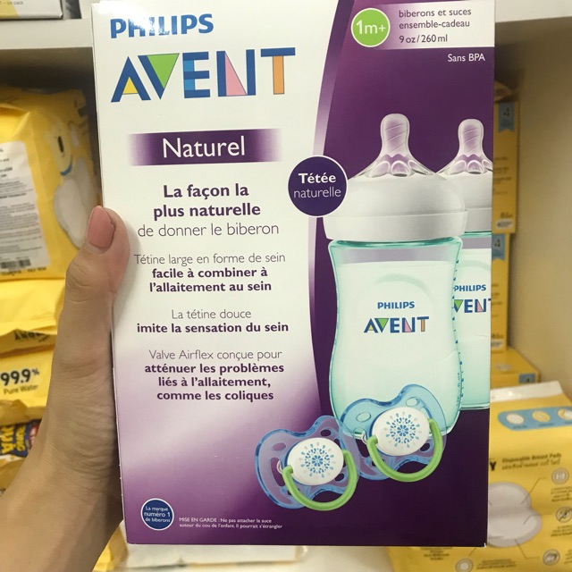 Set bình sữa cho bé Avent 260ml