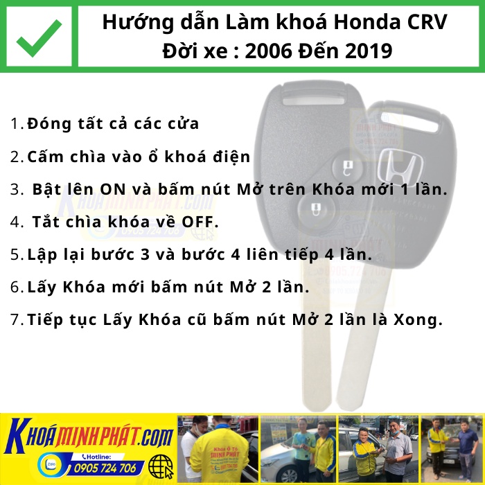 Chìa khóa remote xe Honda CRV