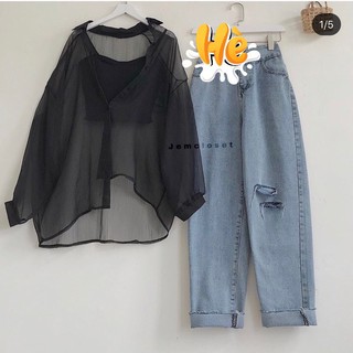 SET BAGGY RÁCH + SET SƠ MI✨