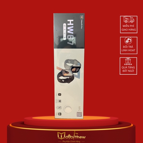 Đồng Hô Thông Minh Bản Thép Watch S7 HW67 Plus Màn Hình Tràn Viền IPX68 Nghe Gọi Nhận Thông Báo Bảo 