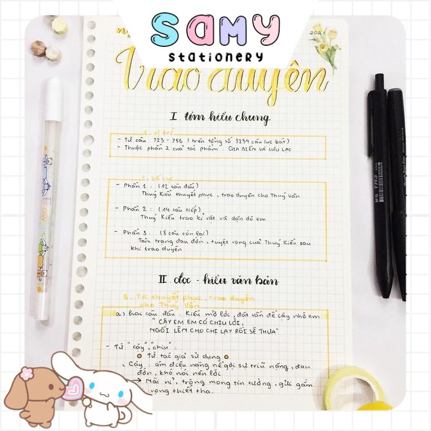 200 TRANG GIẤY A4 BINDER 30 LỖ GIẤY REFILL SỔ CÒNG SIZE A4 BULLET JOURNAL TAKE NOTE