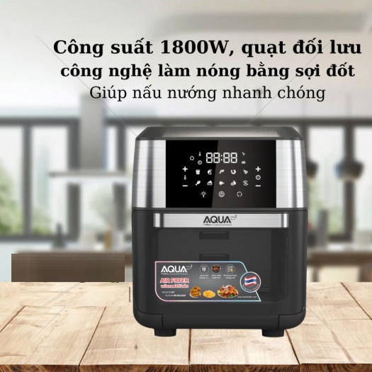 Nồi Chiên Không Dầu Điện Tử AQUA [ AQ938 ] 12L Chính Hãng Bảo Hành 12 Tháng