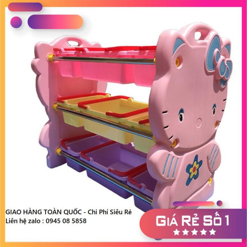 giá rẻ nhất -  Kệ nhựa đựng đồ chơi cho bé Hello Kitty ... Kệ đồ chơi đa năng