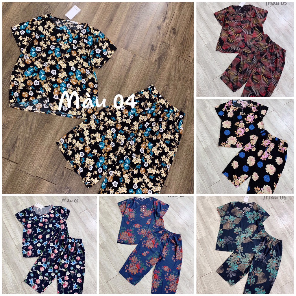 Bộ lanh lụa cao cấp mặc nhà cho mẹ