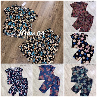 Bộ lanh lụa cao cấp mặc nhà cho mẹ