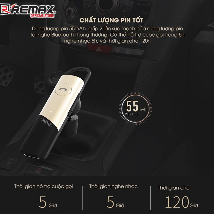 [ Giá siêu rẻ,chính hãng ] Tai nghe Bluetooth Remax RB-T15 (Vàng)