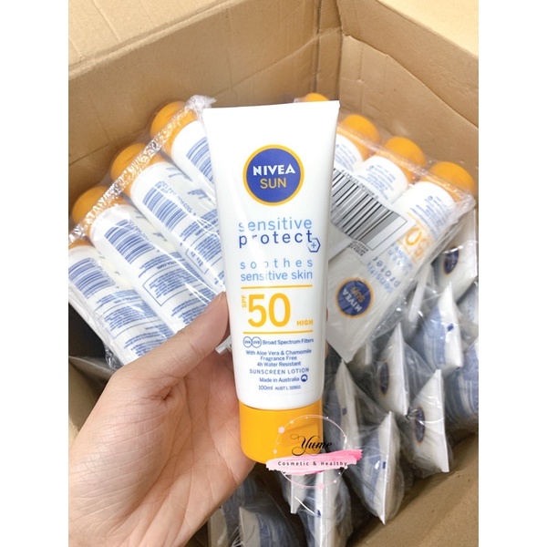 [Bill Úc]Kem chống nắng Nivea UV Face Smoothing Sensitive Sun Cream SPF 50+ PA++++ 100ml | BigBuy360 - bigbuy360.vn