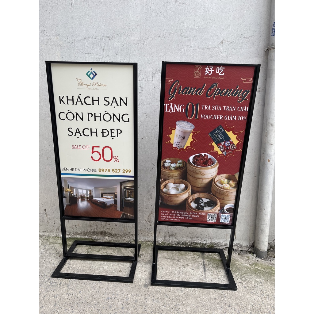 Standee chân sắt, khung sắt ngoài trời
