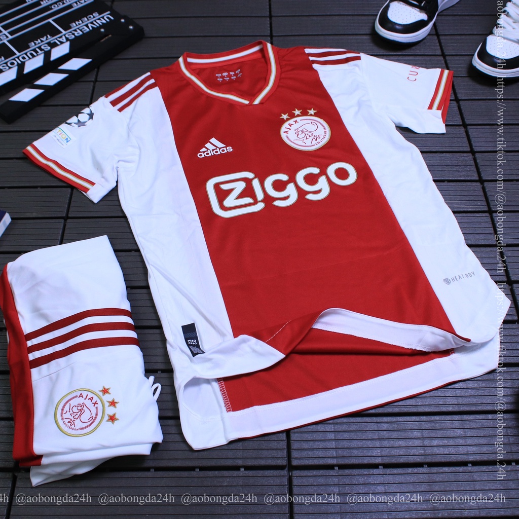 Bộ quần áo bóng đá CLB Ajax màu đỏ trắng hàng cao cấp Thailan mẫu mới nhất 2022