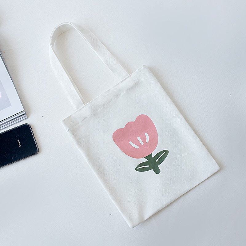 Túi Tote Vải Canvas In Hoa Dễ Thương Xinh Xắn Phong Cách Thời Trang Ulzzang Hàn Quốc  MTT0027