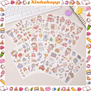 Set 4 Tấm Sticker Cô Gái Dễ Thương