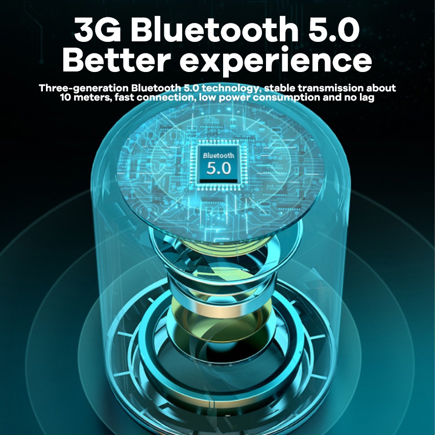 Loa Bluetooth Âm Thanh Siêu Trầm 3D Có Thể Sạc Lại