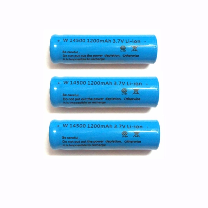Pin sạc Lithium ion 14500  màu xanh nước biển