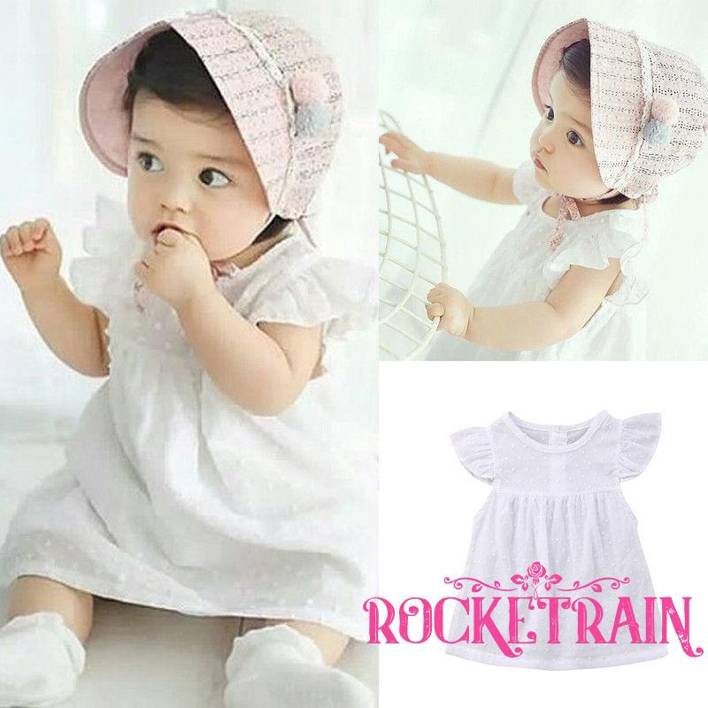 Váy xòe ngắn tay dễ thương cho bé gái