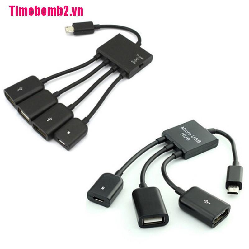 Bộ Chia Cổng Micro USB 3 / 4 Otg Cho Điện Thoại Android