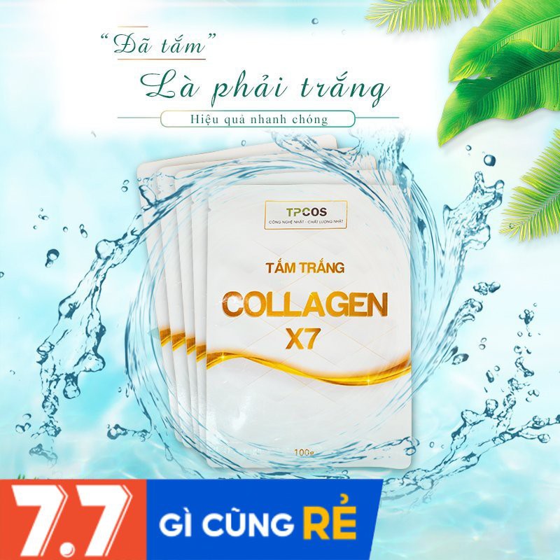 [Chính hãng] Gói trắng COLAGEN X7 - Trắng bật tone sau 2 tuần - Không hồi màu, an toàn cho da | BigBuy360 - bigbuy360.vn