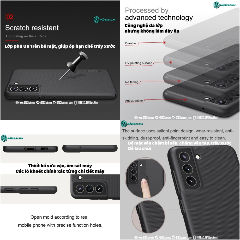 ỐP LƯNG SAMSUNG GALAXY S21 FE 5G NILLKIN NHỰA CỨNG SẦN CHÍNH HÃNG