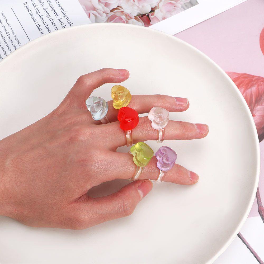 Nhẫn Acrylic Thời Trang Cổ Điển Ngọt Ngào Cho Nữ