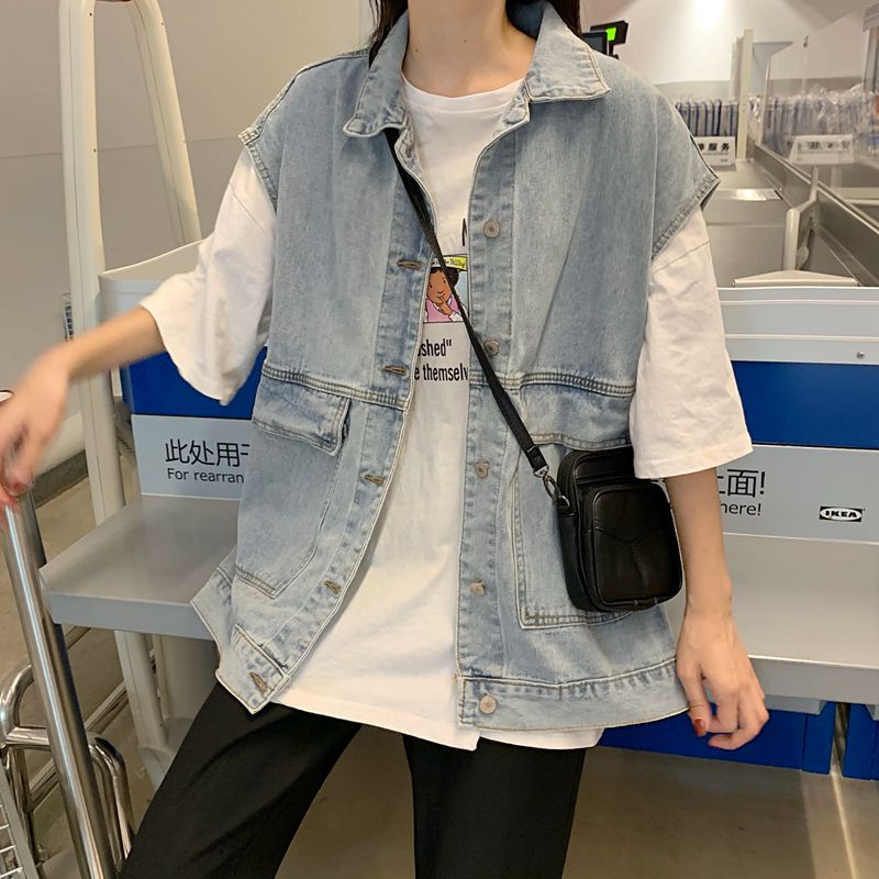 Áo khoác jeans gile ba lỗ Nữ 6sstore