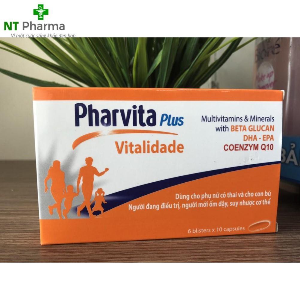 ✅(CHÍNH HÃNG) Pharvita Plus Bổ Sung Vitamin Và Khoáng Chất (Hộp 60 Viên )