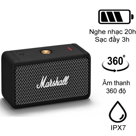 [Mã ELHACE giảm 4% đơn 300K] Loa Marshall Emberton New Chính Hãng - Bảo Hành 12 Tháng